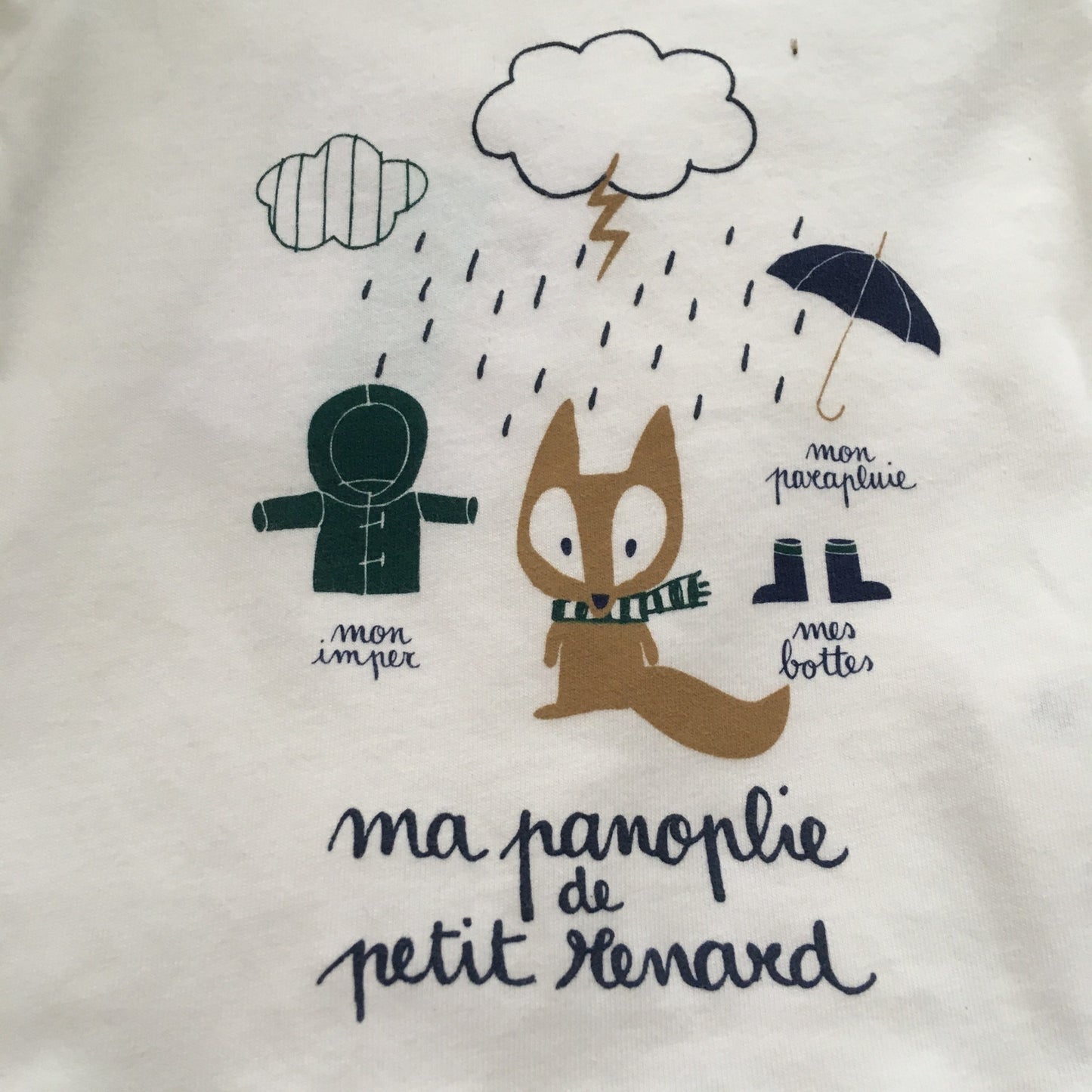 T-shirt ma panoplie de petit renard ecru