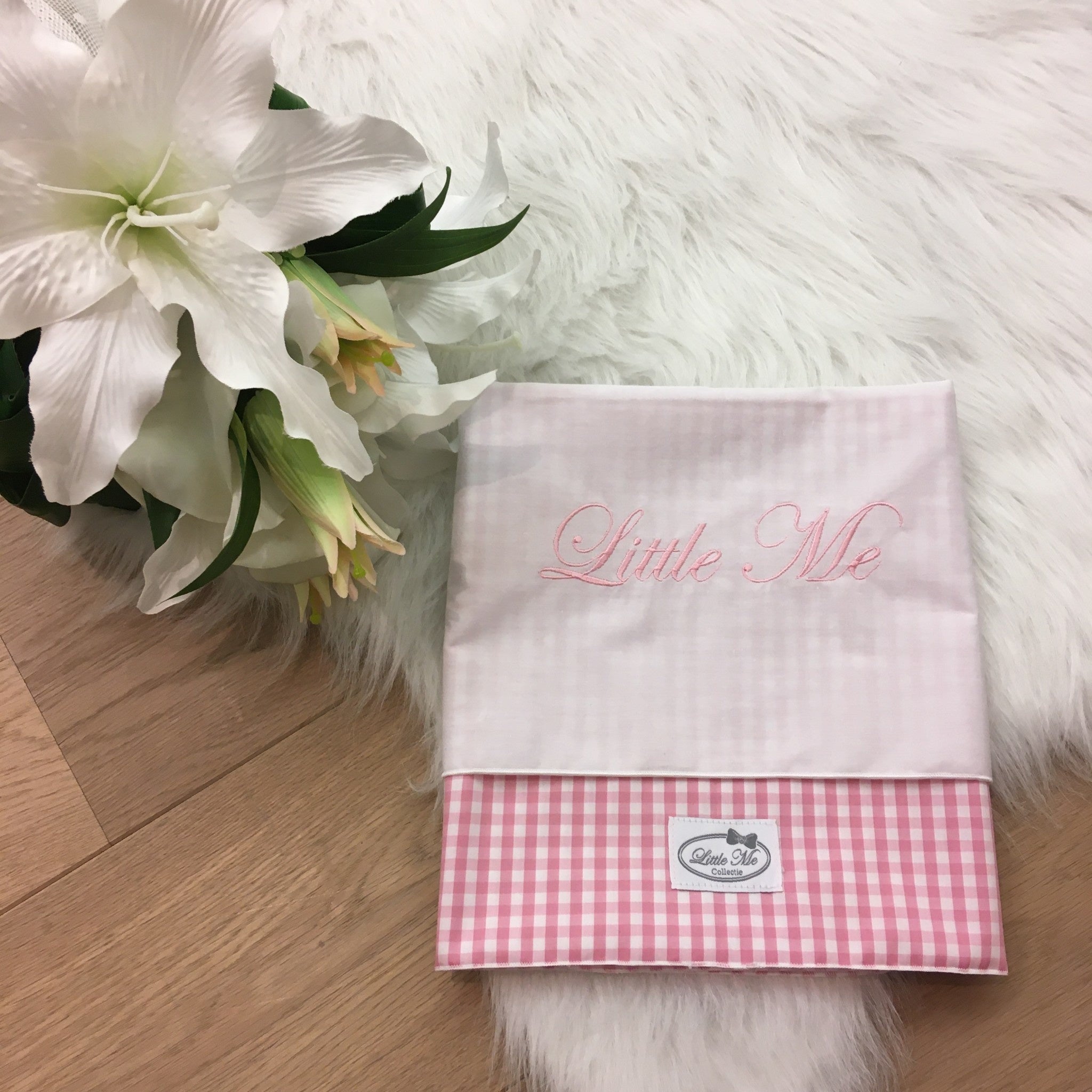 Laken Vichy roze (75x100cm)