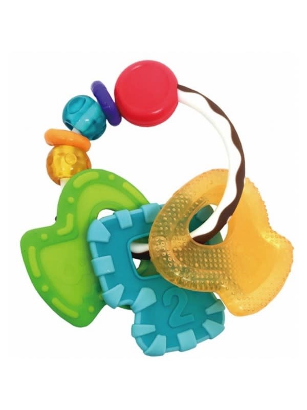 Infantino - Essentials - Slide & Chew Teether Keys Coloured