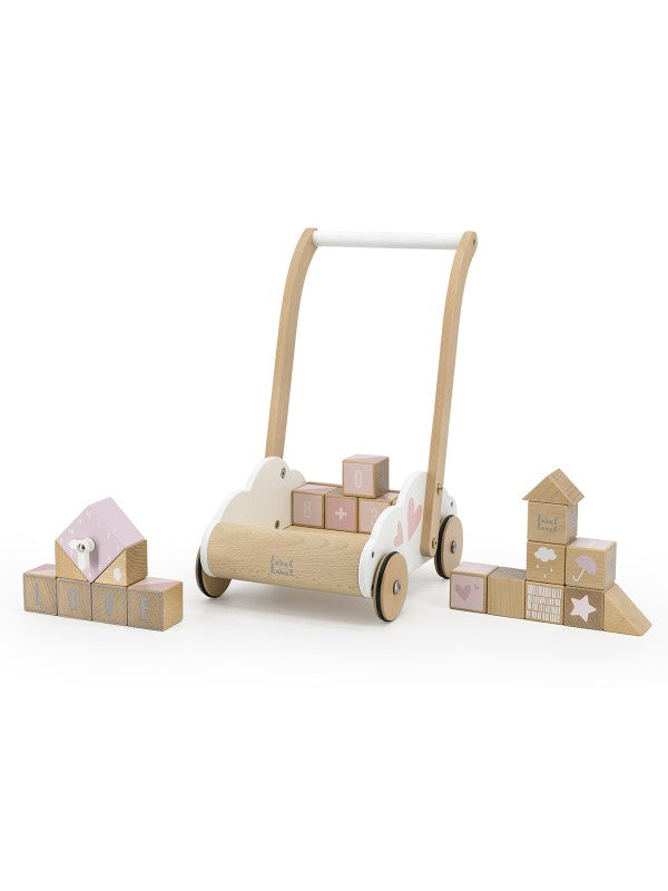 Educatieve Blokkenkar roze