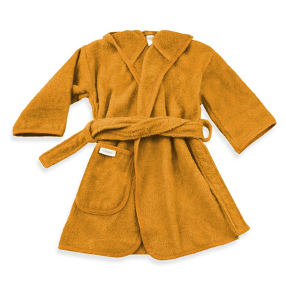 Baby badjas met naam | Gepersonaliseerde | golden ocher