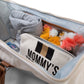 Mommy Bag Verzorgingstas - Ecru Strepen Zwart/Goud
