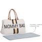 Mommy Bag Verzorgingstas - Ecru Strepen Zwart/Goud