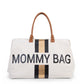 Mommy Bag Verzorgingstas - Ecru Strepen Zwart/Goud